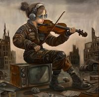 C Chavarria - El sonido del alma - 90x90 - Oleo - Tela