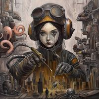 C Chavarria - El sueño de un dios - 90x90 - Oleo - Tela