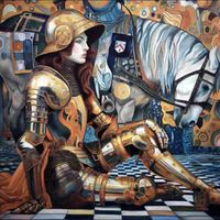 C Chavarria - La espera - 90x90 - Oleo - Tela