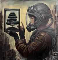 C Chavarria - Un nuevo comienzo - 90x90- Oleo - Tela