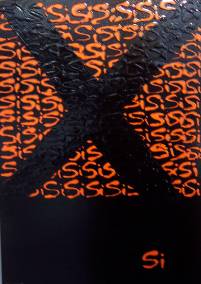 Eva Cunill - Sies tachados - 35x50 - Sintetico - Tabla