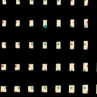 Diaz - Celosia con ventanas iluminadas - 100x100 - Digital - Tela)