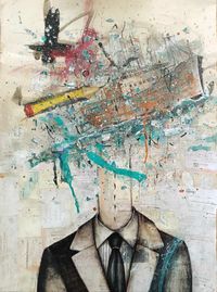 C GONZALEZ - El buque - 82x56 - mixta - papel