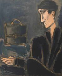 Ivan Jimenez -Hombre sentado - 60x70 - Oleo - Tela