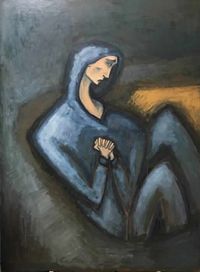 Ivan Jimenez -La Angustia - 86x115 - Oleo - Tela