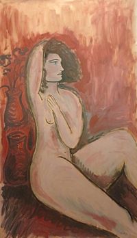 Ivan Jimenez -La contemplaci&ograve;n - 77x132 - Oleo - Tela