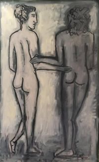 Ivan Jimenez -Las dos hermanas - 80x130 - Oleo - Tela