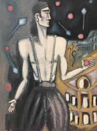 Ivan Jimenez -Malabarista - 75x100 - Oleo - Tela