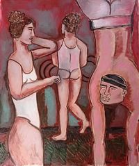 Ivan Jimenez -Popular circus - 130x160 - Oleo - Tela