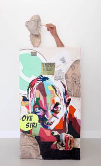 Jobs - Miguel Angel hizo la m&aacute;s bella escultura - 55x125x55 - Silicona - Resina