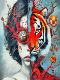 GASPAR LI - Encrucijada de sueños y furia - 60x80 - Oleo - Lienzo