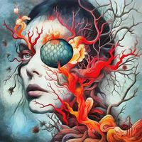 GASPAR LI - La mirada que atraviesa el tiempo - 100x100 - Oleo Lienzo