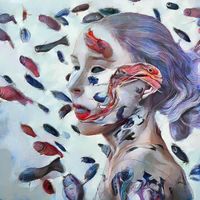 GASPAR LI - La piel del mundo recién estrenada - 80x80 - Oleo - lienzo