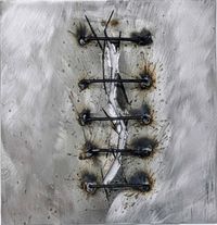 L Gonzalez Palacios - Heridas y cicatrices - 33x43 - Acero