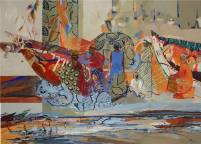 Marta Maldonado - Cumbre africana - 195x140 - Diptico - Mixta - Madera