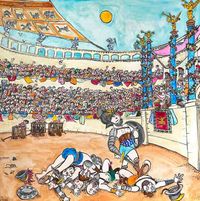 Pilarin - Coliseum Romano - 80x80 - acrilico - madera