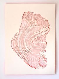 Eva Santín - Unexpected Red II - 42x58 - Perforaciones - Papel