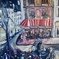 P Trujillo - Chez Ignasi XXX - 60x60 - Oleo - Tela